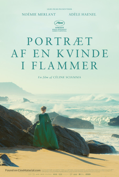 Portrait de la jeune fille en feu - Danish Movie Poster