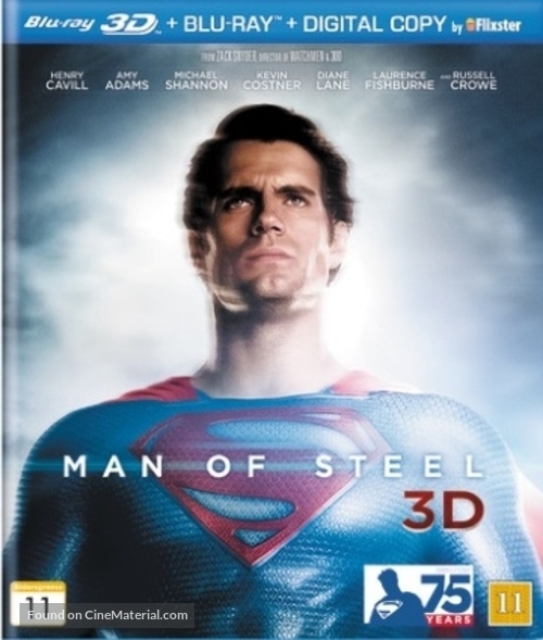 Man of Steel - Danish Blu-Ray movie cover