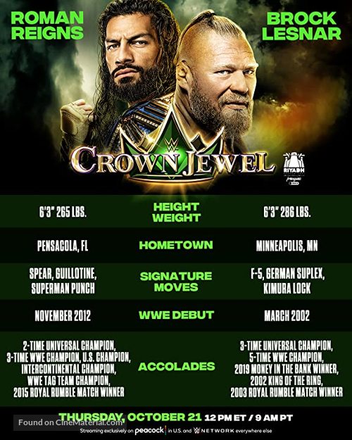 WWE Crown Jewel - Movie Poster