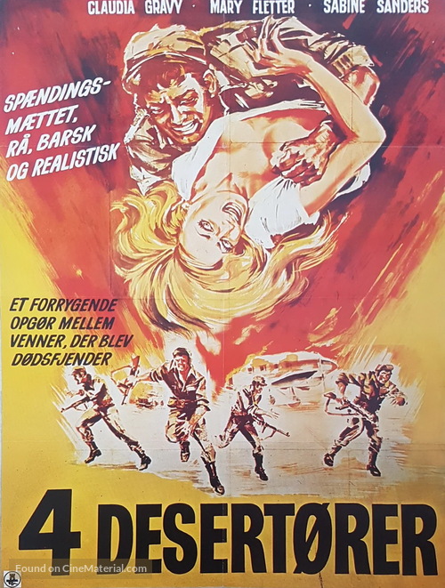 Cuatro desertores - Danish Movie Poster