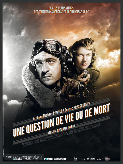 A Matter of Life and Death - French Re-release movie poster