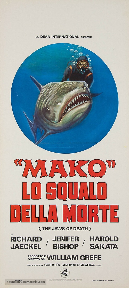 Mako: The Jaws of Death - Italian Movie Poster