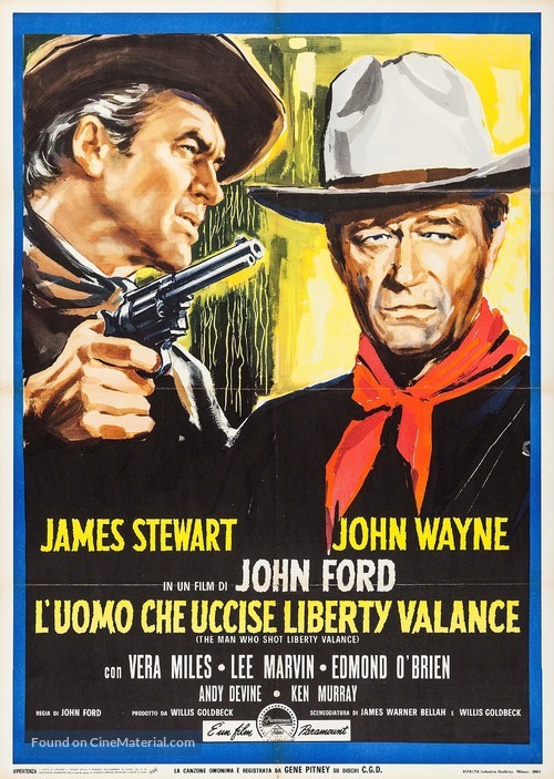 The Man Who Shot Liberty Valance - Italian Movie Poster