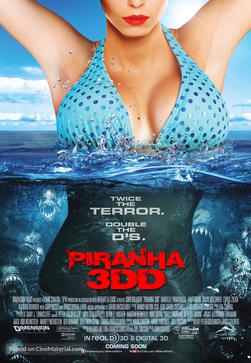 Piranha 3DD - Canadian Movie Poster