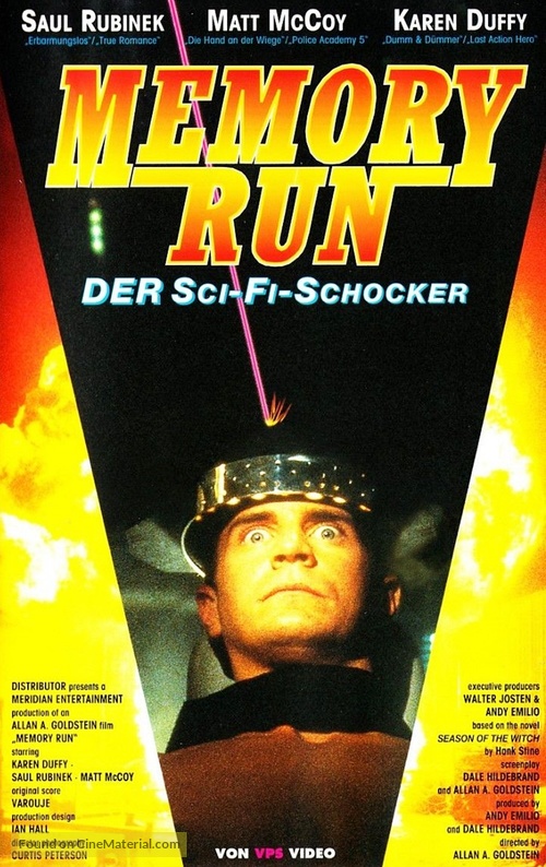 Memory Run - German VHS movie cover