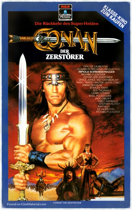 Conan The Destroyer - German VHS movie cover