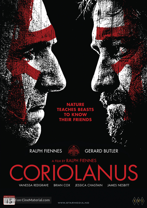 Coriolanus - Norwegian DVD movie cover