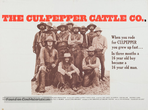 The Culpepper Cattle Co. - British Movie Poster