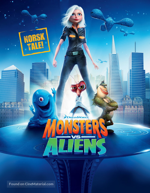 Monsters vs. Aliens - Norwegian Movie Poster