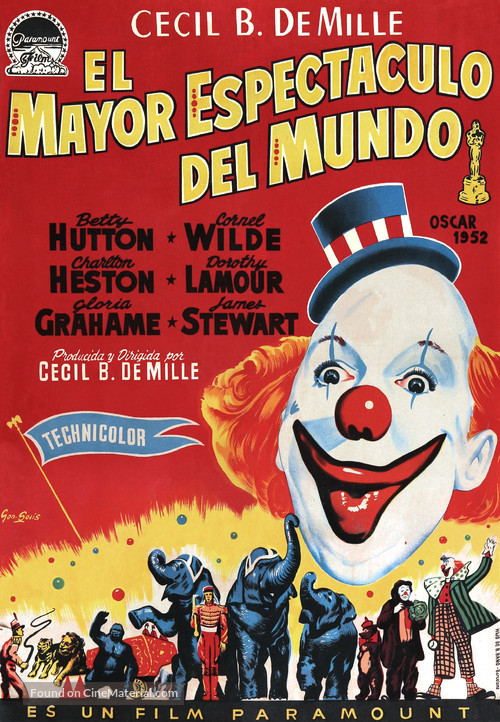 The Greatest Show on Earth - Spanish Movie Poster
