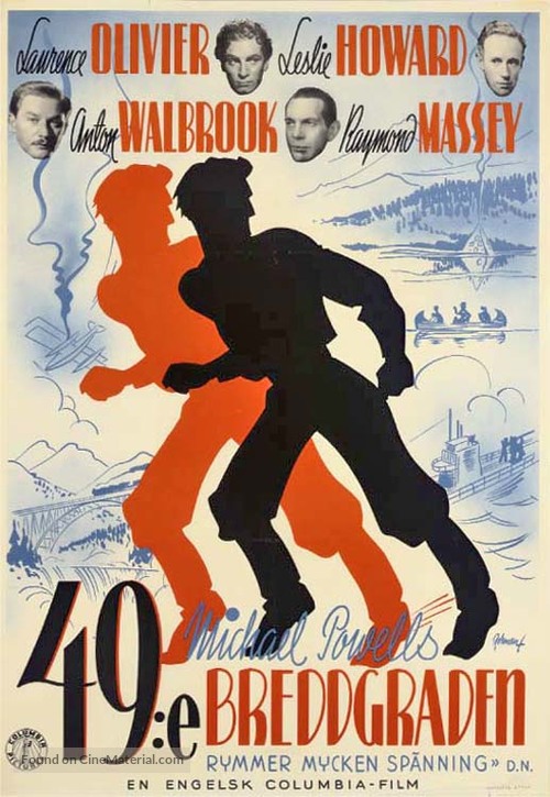 49th Parallel - Swedish Movie Poster