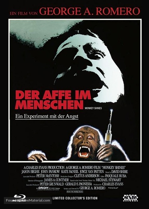 Monkey Shines - Austrian Blu-Ray movie cover