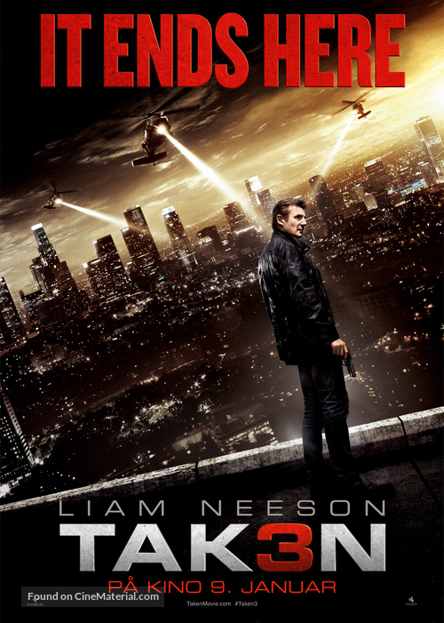 Taken 3 - Norwegian Movie Poster