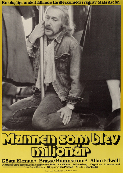 Mannen som blev miljon&auml;r - Swedish Movie Poster