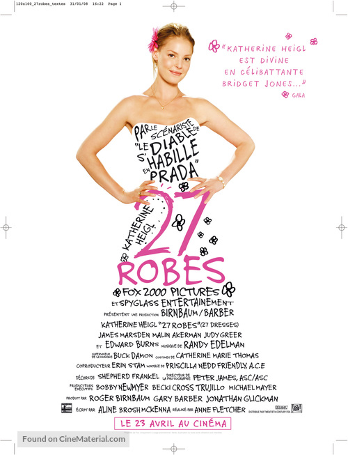27 Dresses - French Movie Poster