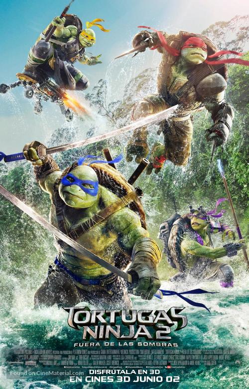 Teenage Mutant Ninja Turtles: Out of the Shadows - Mexican Movie Poster