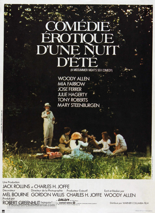 A Midsummer Night&#039;s Sex Comedy - French Movie Poster