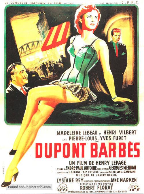 Dupont Barb&egrave;s - French Movie Poster
