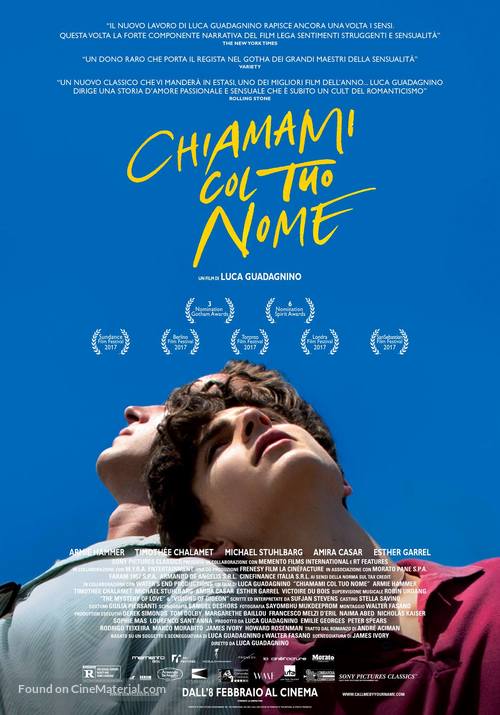 Call Me by Your Name - Italian Movie Poster