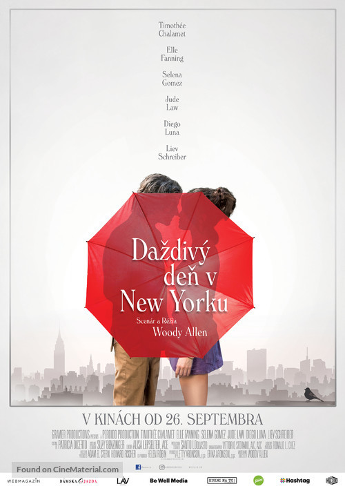 A Rainy Day in New York - Slovak Movie Poster