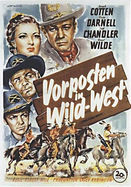 Two Flags West - German Movie Poster