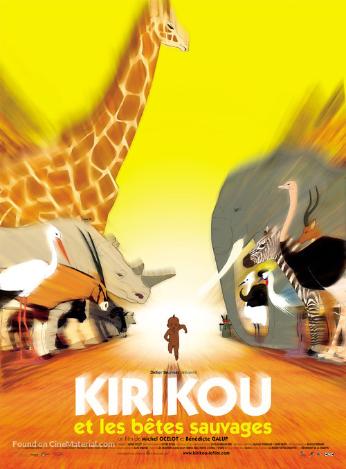 Kirikou et les b&ecirc;tes sauvages - French Movie Poster
