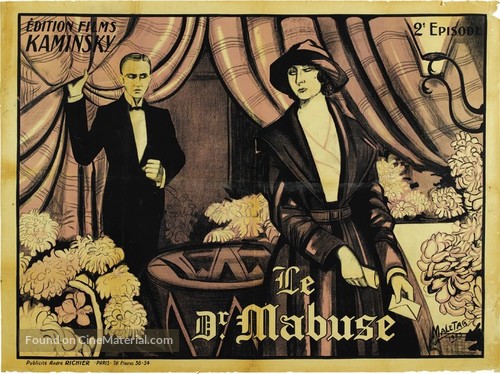 Dr. Mabuse, der Spieler - Ein Bild der Zeit - French Movie Poster