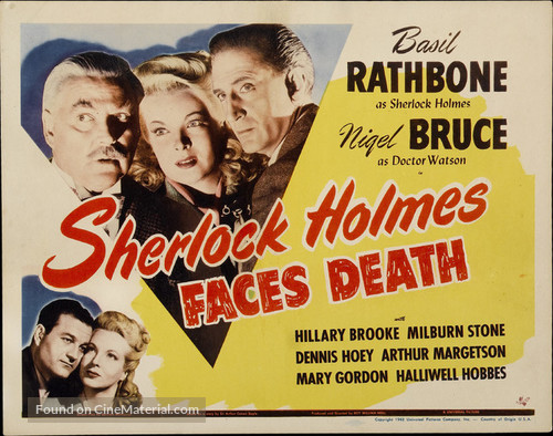 Sherlock Holmes Faces Death - Movie Poster