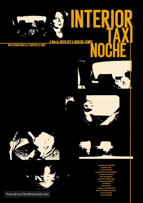 Interior Taxi Noche - Spanish Movie Poster