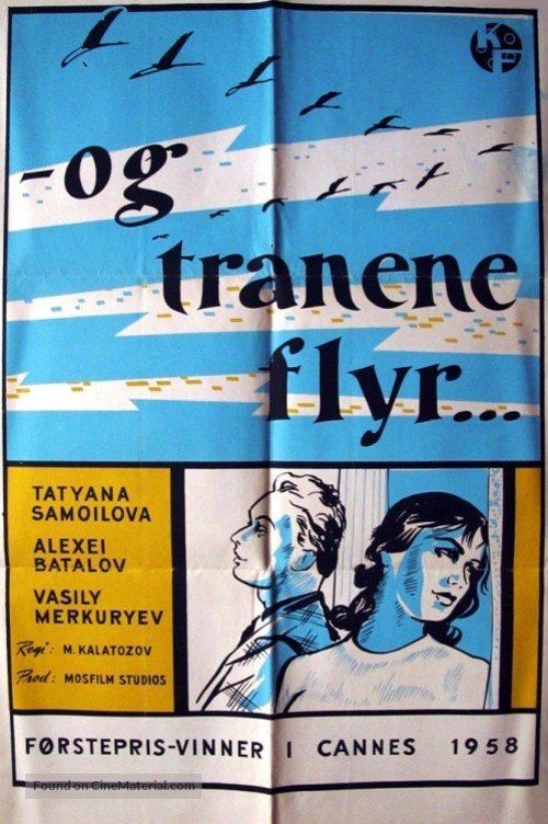 Letyat zhuravli - Norwegian Movie Poster