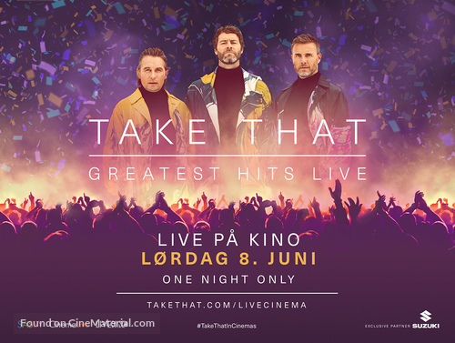 Take That - Greatest Hits Live (Concert) - Norwegian Movie Poster