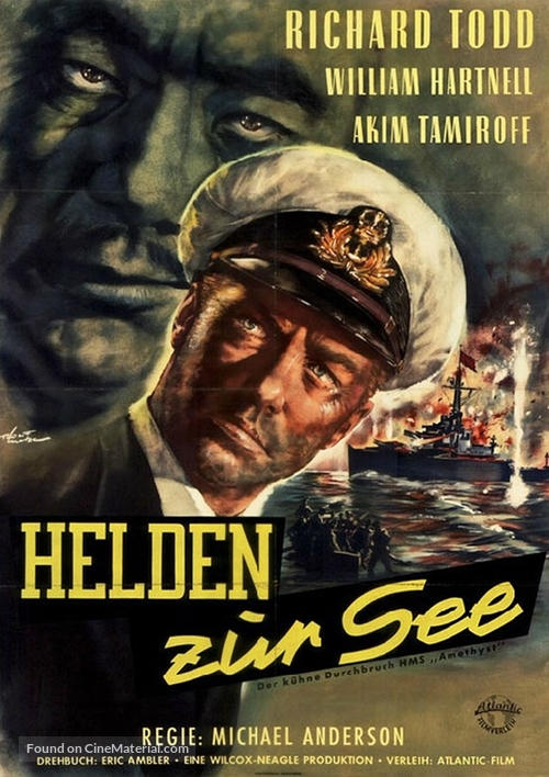 Yangtse Incident: The Story of H.M.S. Amethyst - German Movie Poster