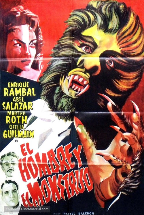 El hombre y el monstruo - Mexican Movie Poster