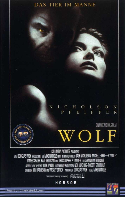 Wolf - German VHS movie cover
