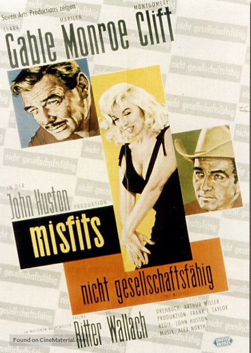 The Misfits - German Movie Poster