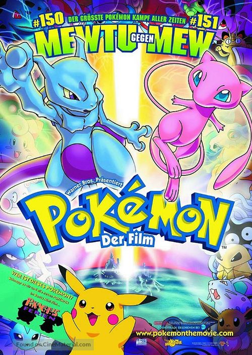 Pokemon: The First Movie - Mewtwo Strikes Back - German Movie Poster