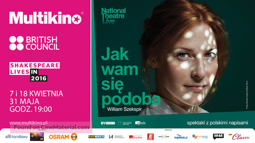 National Theatre Live: As You Like It - Polish Movie Poster