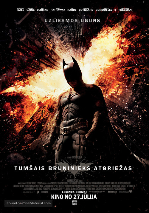 The Dark Knight Rises - Latvian Movie Poster