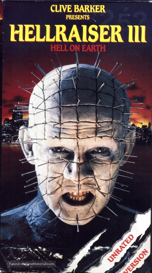 Hellraiser III: Hell on Earth - VHS movie cover