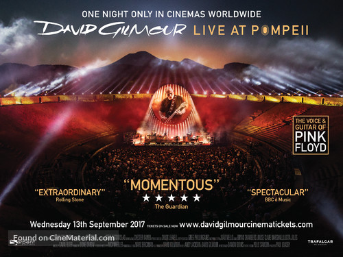 David Gilmour Live at Pompeii - British Movie Poster
