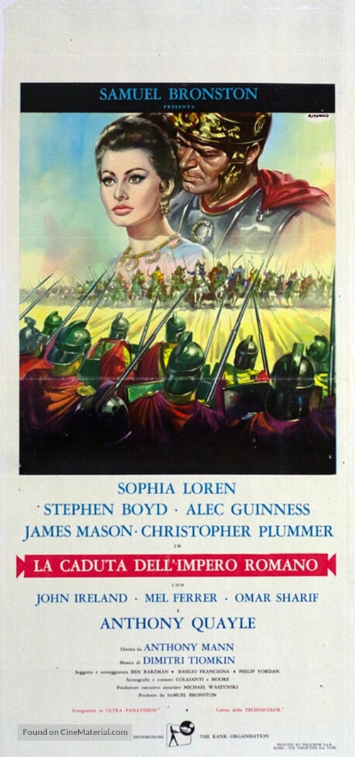 The Fall of the Roman Empire - Italian Movie Poster
