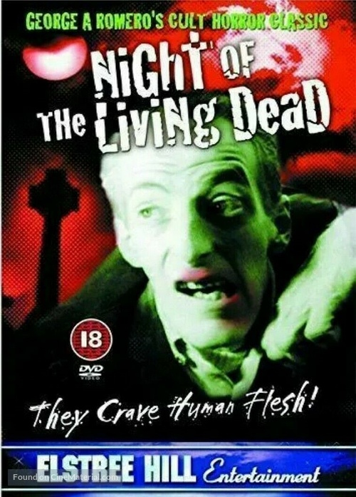 Night of the Living Dead - British DVD movie cover