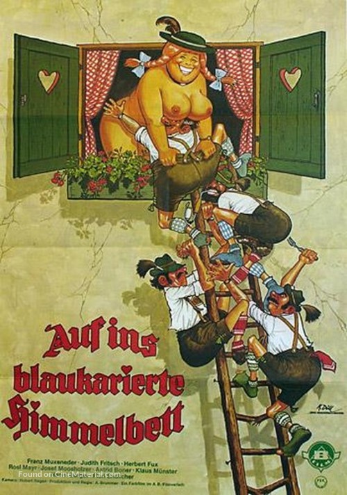 Auf ins blaukarierte Himmelbett - German Movie Poster