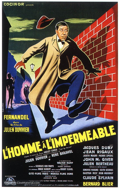 L&#039;homme &agrave; l&#039;imperm&eacute;able - French Movie Poster