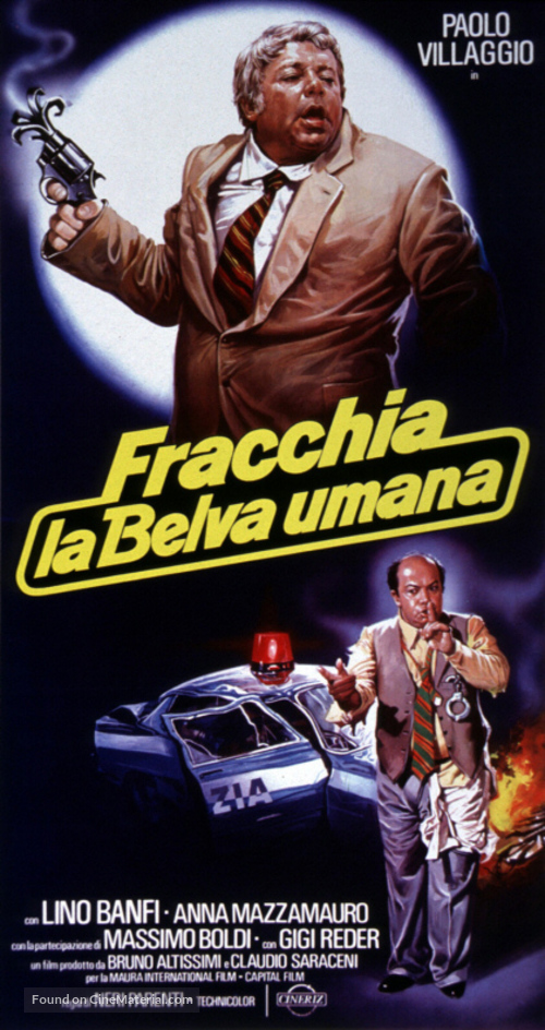 Fracchia la belva umana - Italian Theatrical movie poster