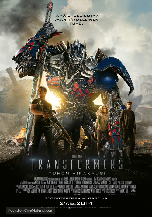 Transformers: Age of Extinction - Finnish Movie Poster
