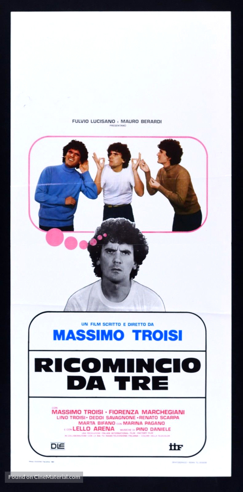 Ricomincio da tre - Italian Movie Poster