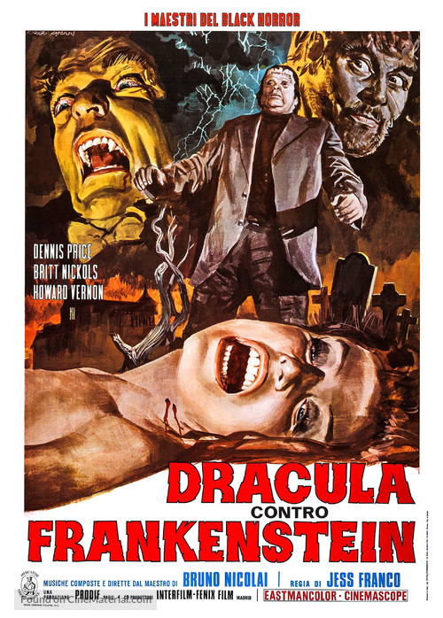 Dr&aacute;cula contra Frankenstein - Italian Movie Poster