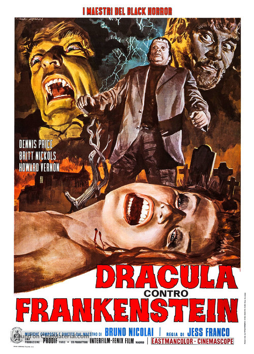 Dr&aacute;cula contra Frankenstein - Italian Movie Poster