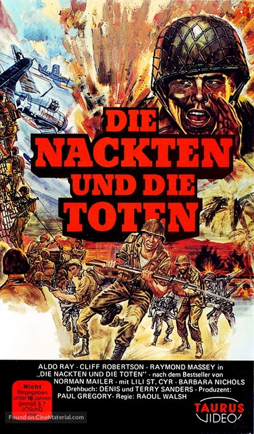 The Naked and the Dead - German VHS movie cover